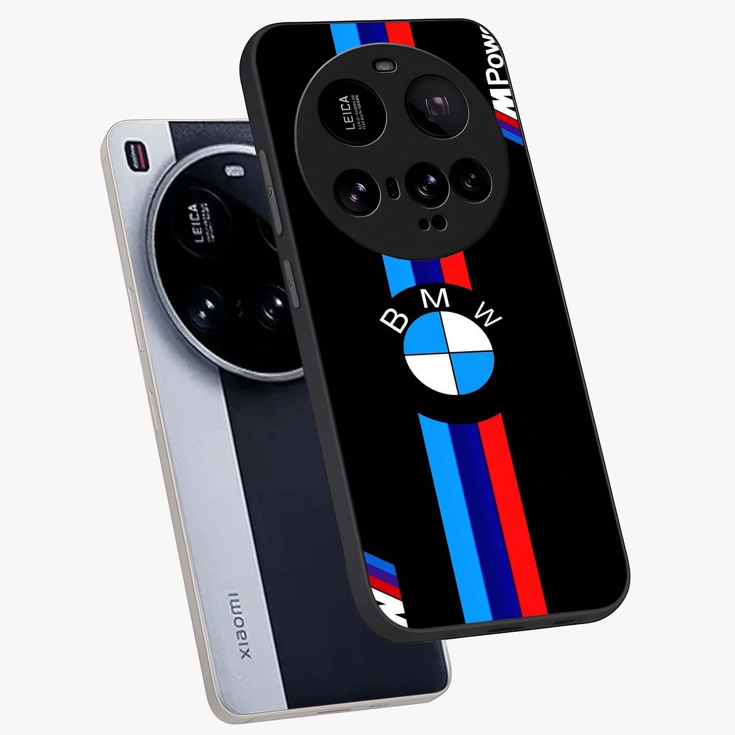 Turbo BMW Beast Glass Case displayed in angled mockup highlighting sleek racing car design with bold automotive aesthetic.