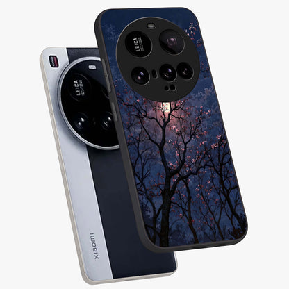 Twilight Sakura Serenade Glass Case displayed in angled mockup highlighting delicate sakura flower design with dreamy aesthetic.