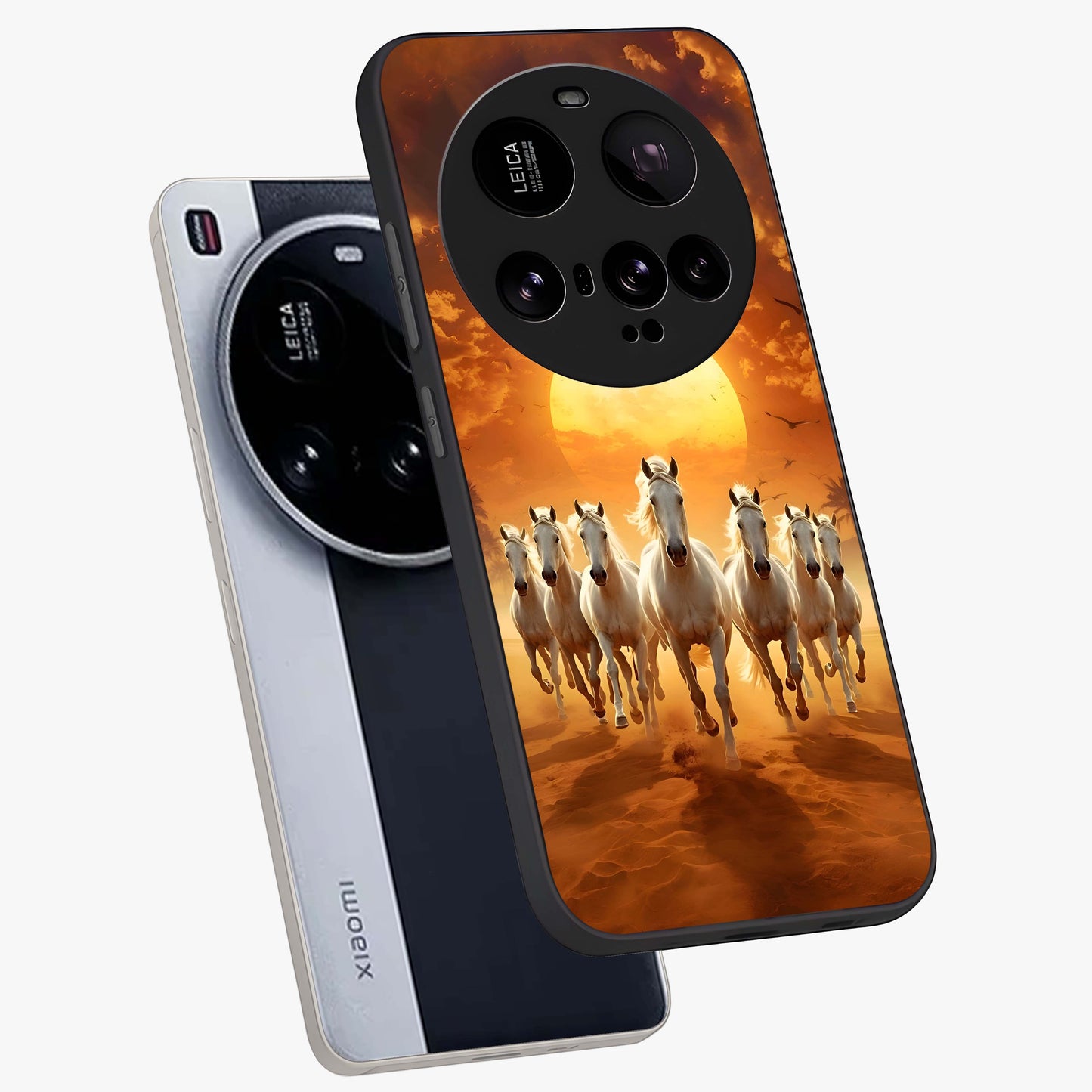 Wild Sunset Majesty Glass Case displayed in angled mockup highlighting vibrant sunset sky design with scenic aesthetic.