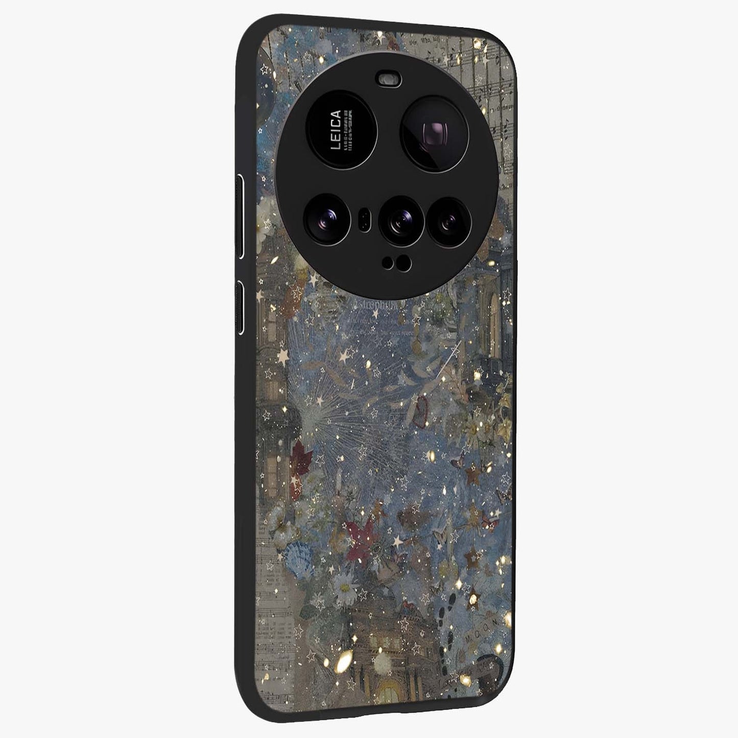 Aesthetic Astrolophia Glass Case upright view showcasing soft aesthetic theme with stylish modern look.