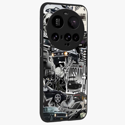 Aesthetic Dark Love Glass Case upright view showcasing dramatic romantic artwork with modern aesthetic style.