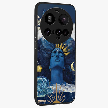 Aesthetic Lord Shiva Glass Case upright view showcasing powerful Lord Shiva artwork with devotional theme.