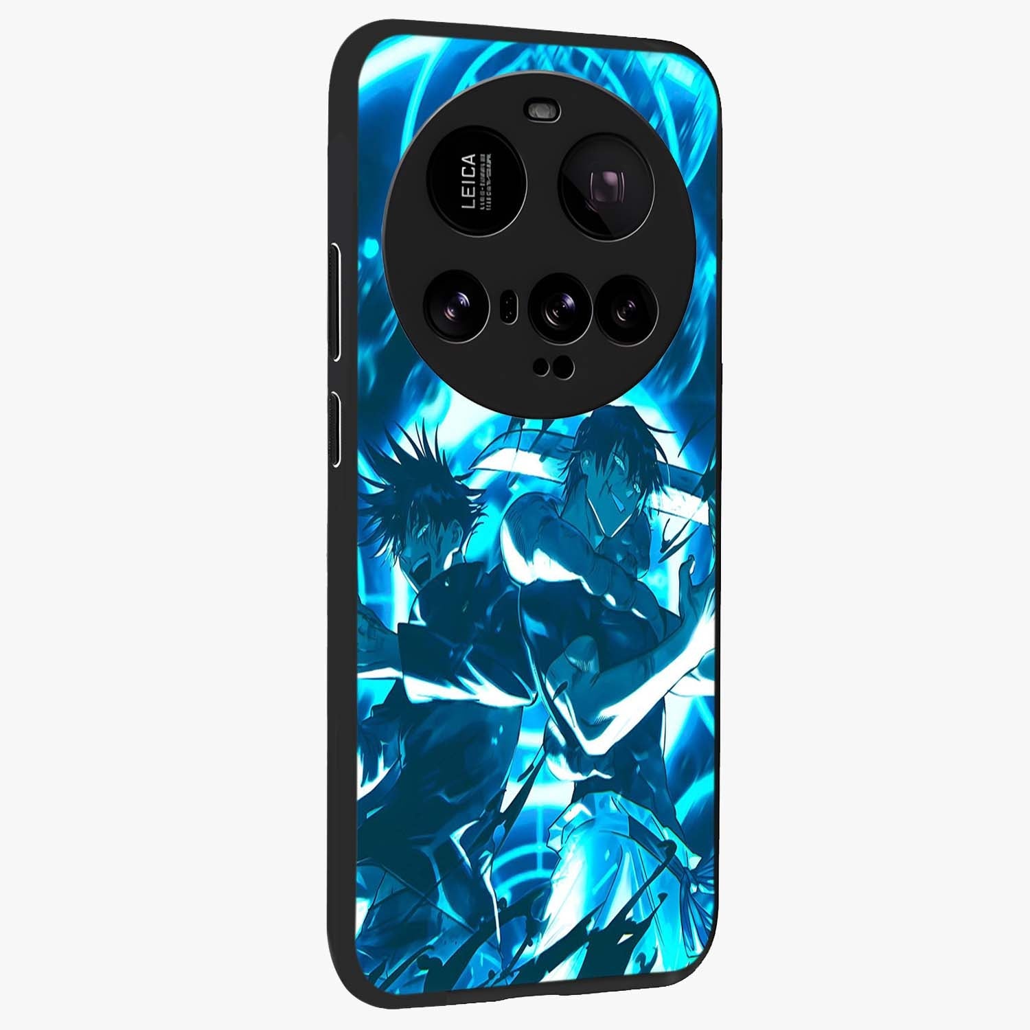 Cursed Energy Clash Glass Case upright view showcasing dramatic clash artwork with bold supernatural theme.
