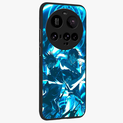 Cursed Energy Clash Glass Case upright view showcasing dramatic clash artwork with bold supernatural theme.