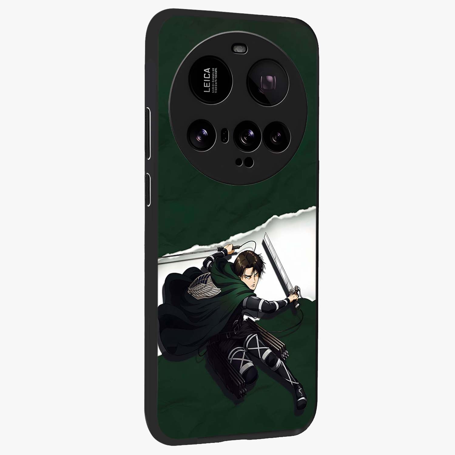 Emerald War Vanguard Glass Case upright view showcasing dramatic warrior artwork with bold fantasy theme.