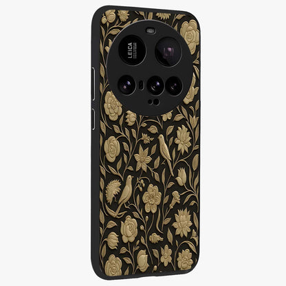 Golden Evil Eye Mandala Glass Case upright view showcasing decorative evil eye mandala artwork with spiritual aesthetic style.