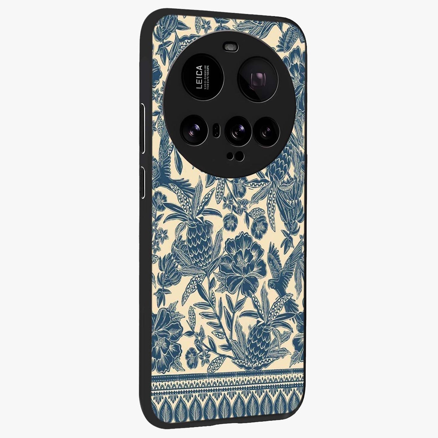 Heirloom Wild Bloom Glass Case upright view showcasing delicate wildflower artwork with timeless floral theme.