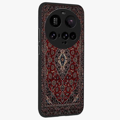 Heritage Carpet Royale Glass Case upright view showcasing detailed ornamental artwork with luxurious traditional theme.
