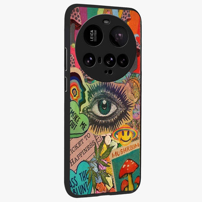 Mystic Eye Wonderland Glass Case upright view showcasing symbolic eye artwork with mysterious fantasy theme.