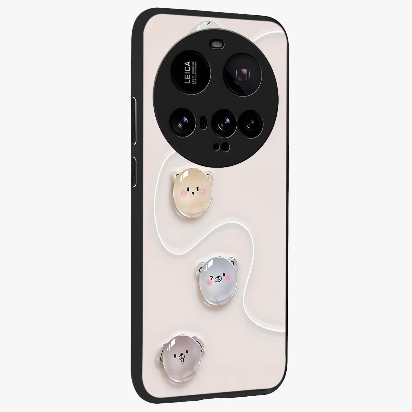 Puffy Face Parade Glass Case upright view showcasing adorable character artwork with cheerful animated theme.