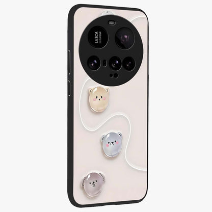 Puffy Face Parade Glass Case upright view showcasing adorable character artwork with cheerful animated theme.