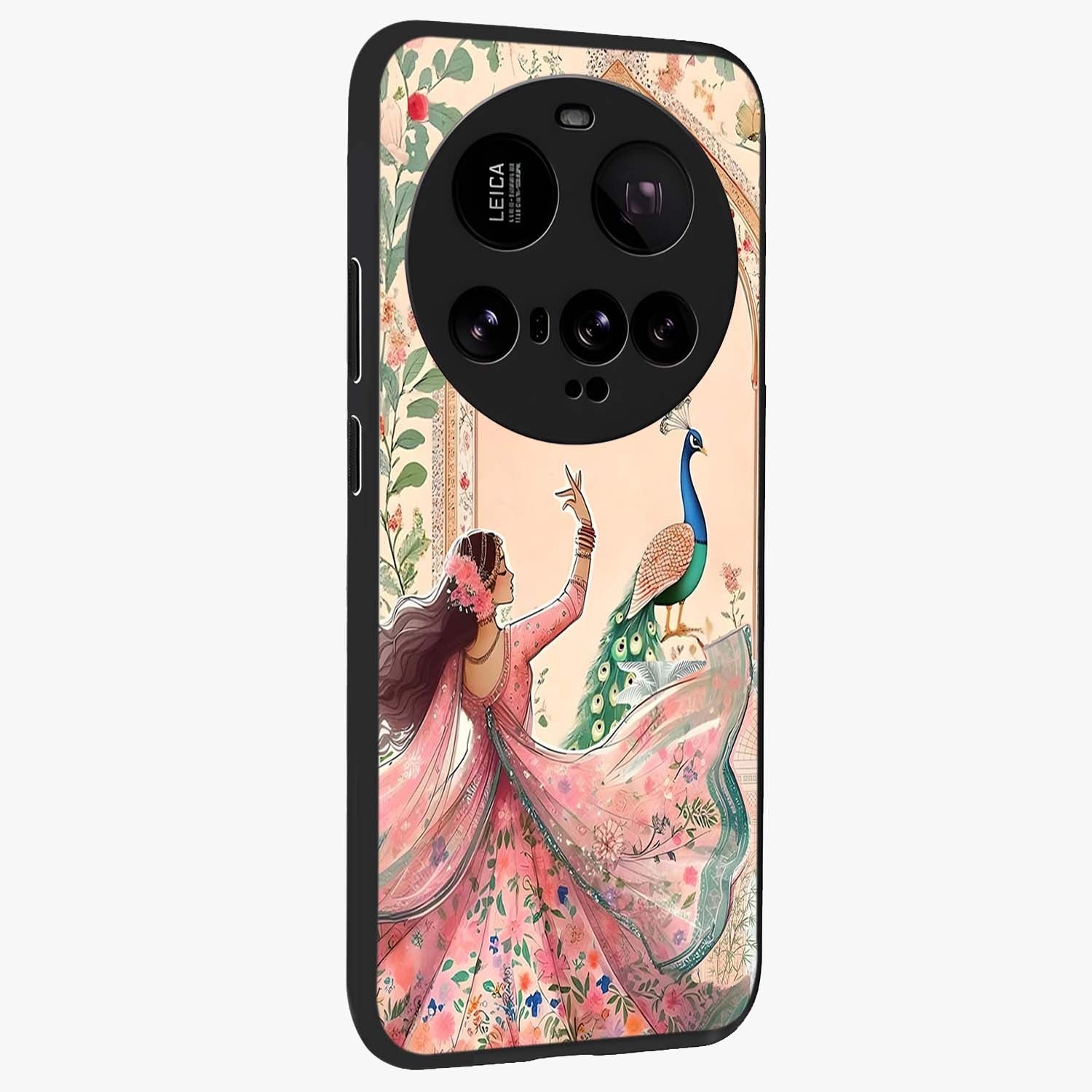Royal Grace Muse Glass Case upright view showcasing stylish artistic artwork with sophisticated royal theme.
