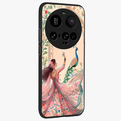 Royal Grace Muse Glass Case upright view showcasing stylish artistic artwork with sophisticated royal theme.