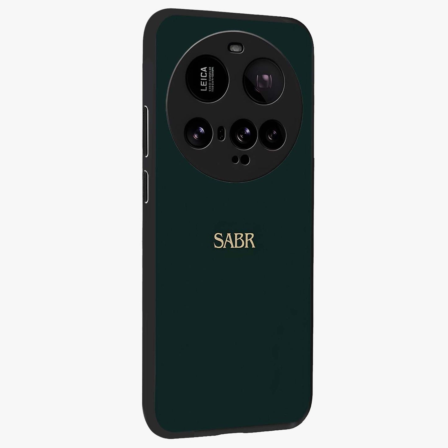 Sabr Minimal Patience Glass Case upright view showcasing calm minimalist artwork with motivational patience theme.