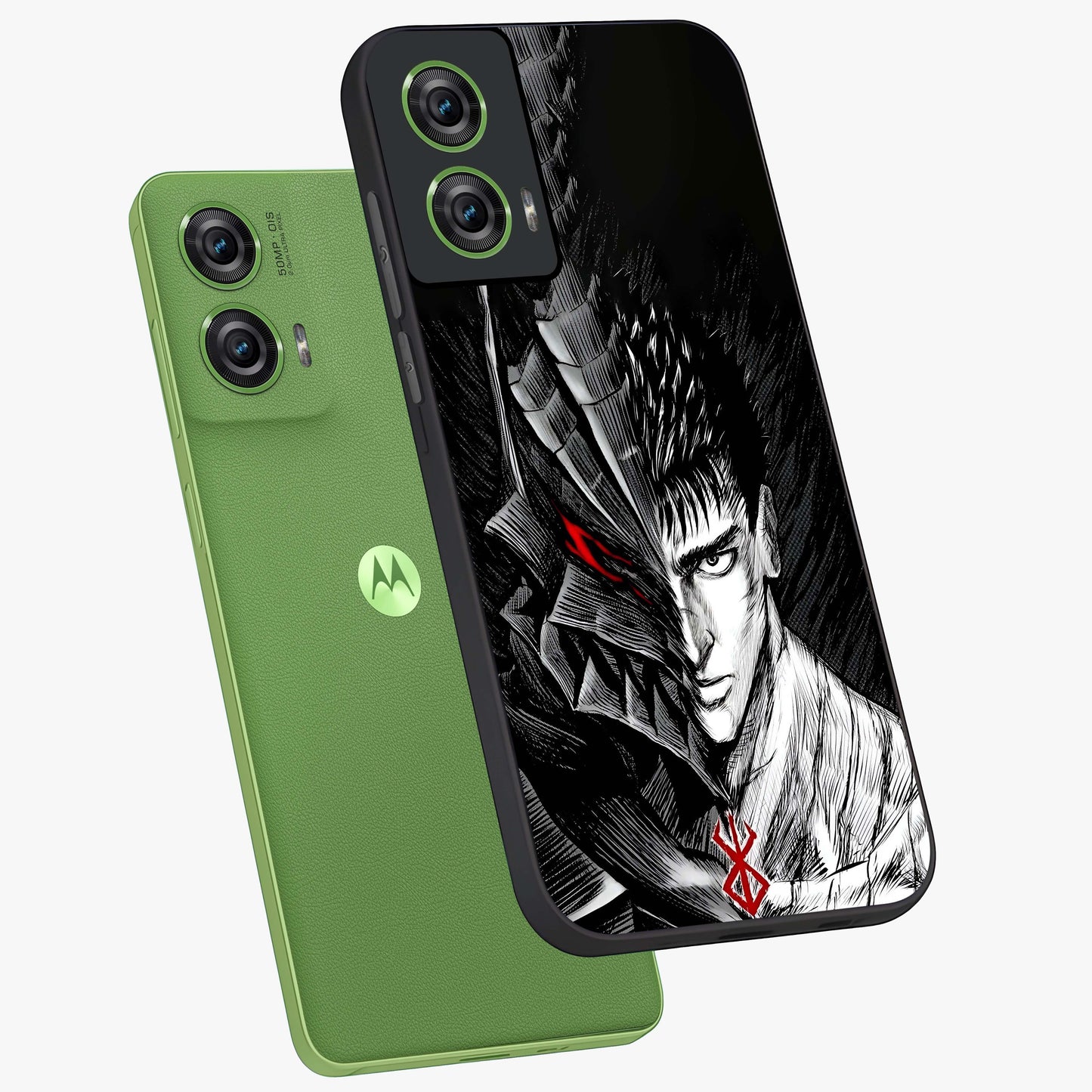 Berserker Blood Oath Glass Case displayed in angled mockup highlighting dark fantasy graphic design and powerful theme.