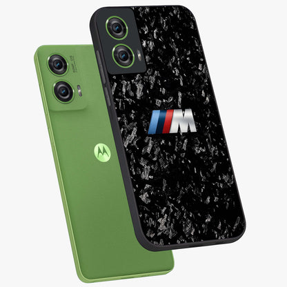 Carbon Speed Mark Glass Case displayed in angled mockup highlighting racing inspired carbon design and sleek aesthetic style.