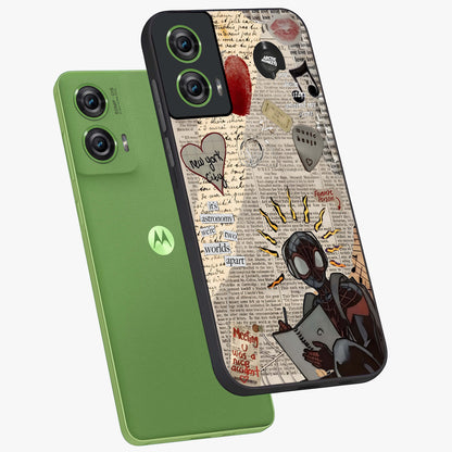 City Dream Sketch Glass Case displayed in angled mockup highlighting minimal city illustration with aesthetic sketch style.