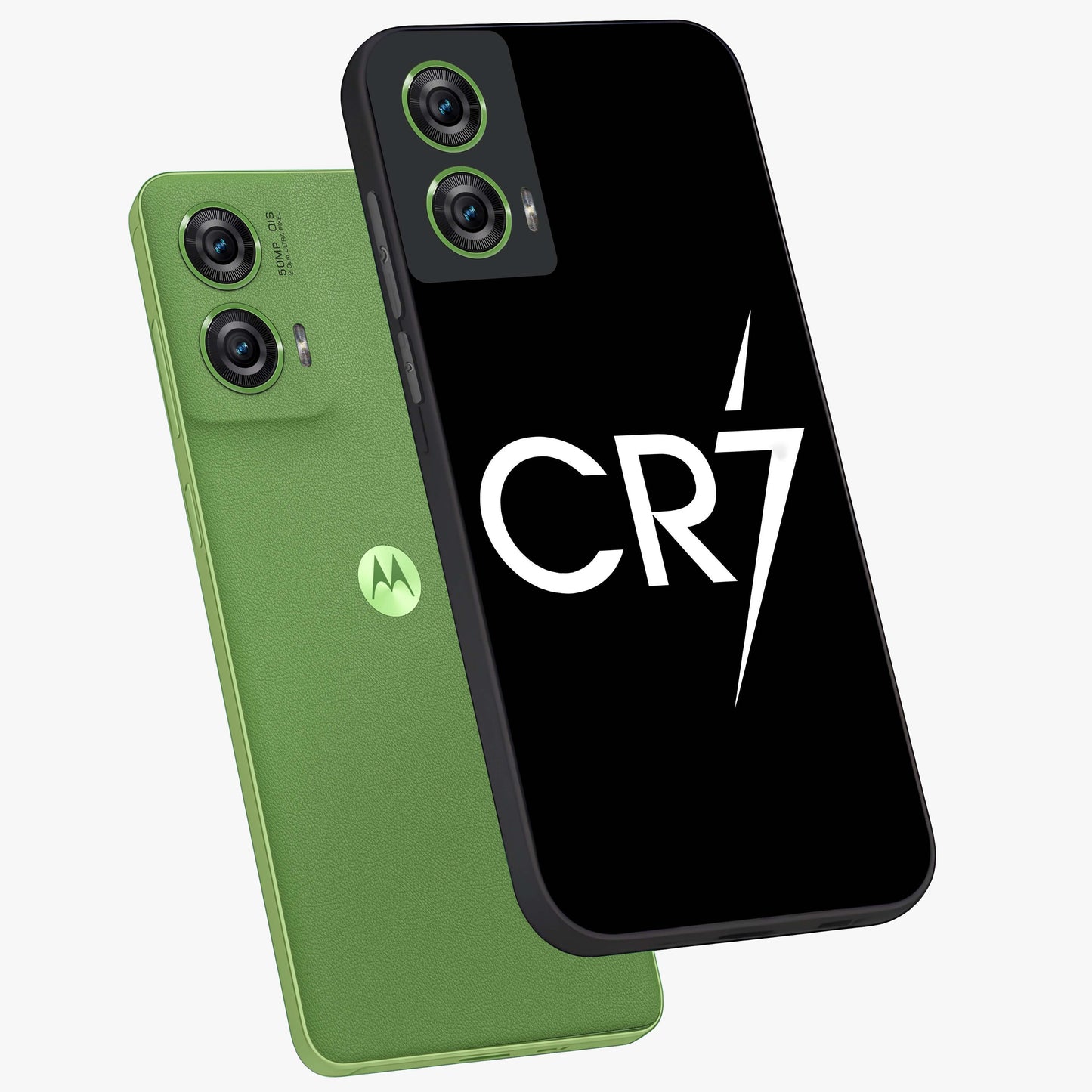 Cr7 Elite Strike Glass Case displayed in angled mockup highlighting powerful sports graphic with bold athletic theme.