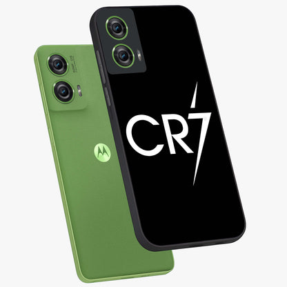 Cr7 Elite Strike Glass Case displayed in angled mockup highlighting powerful sports graphic with bold athletic theme.