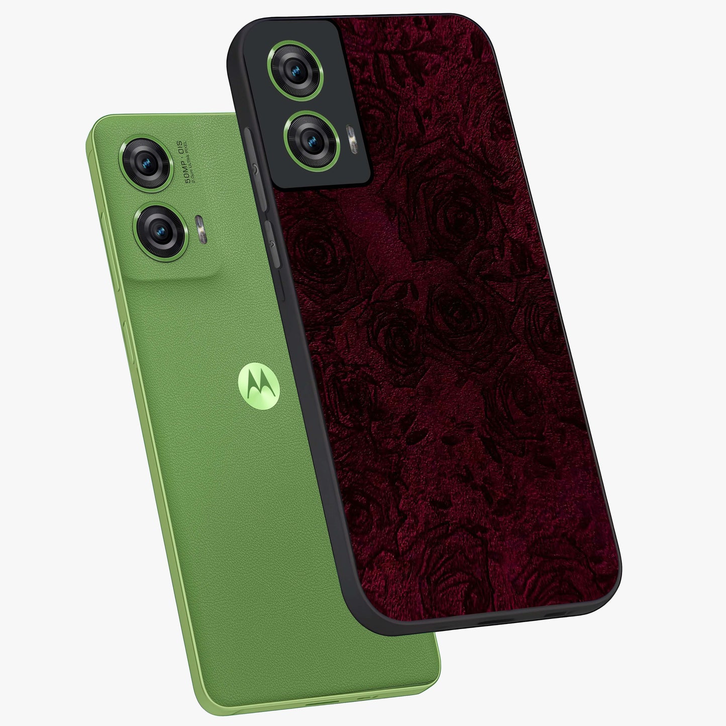 Crimson Fade Flow Glass Case displayed in angled mockup highlighting smooth gradient design with modern aesthetic style.