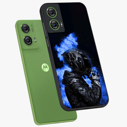 Cyber Sentinel Protocol Glass Case displayed in angled mockup highlighting digital cyber design with sci-fi aesthetic style.