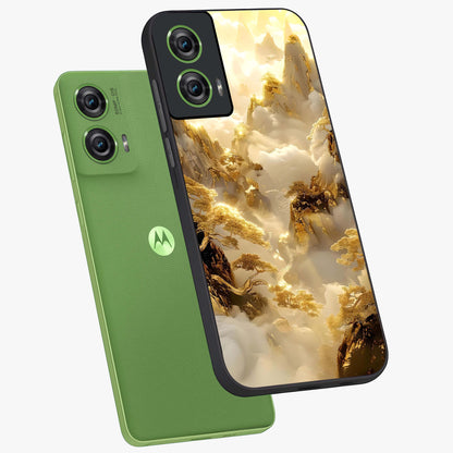Gates Of Illumination Glass Case displayed in angled mockup highlighting radiant portal inspired design with fantasy aesthetic.