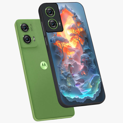 Glow Forest Portal Glass Case displayed in angled mockup highlighting mystical forest design with magical glowing aesthetic.
