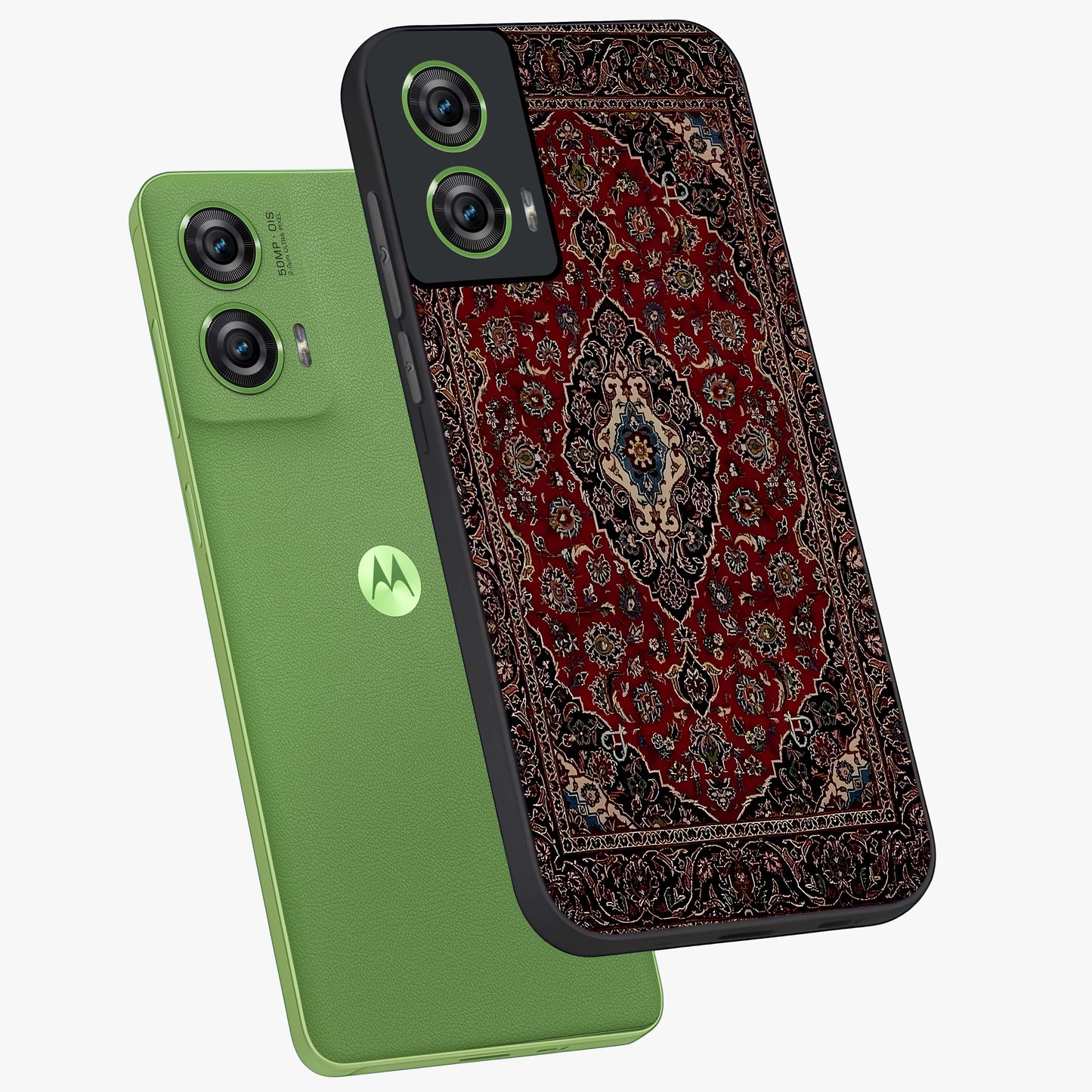 Heritage Carpet Royale Glass Case displayed in angled mockup highlighting intricate royal carpet design with heritage aesthetic.