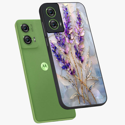Lavender Dream Glow Glass Case displayed in angled mockup highlighting dreamy purple glow design with soft artistic style.