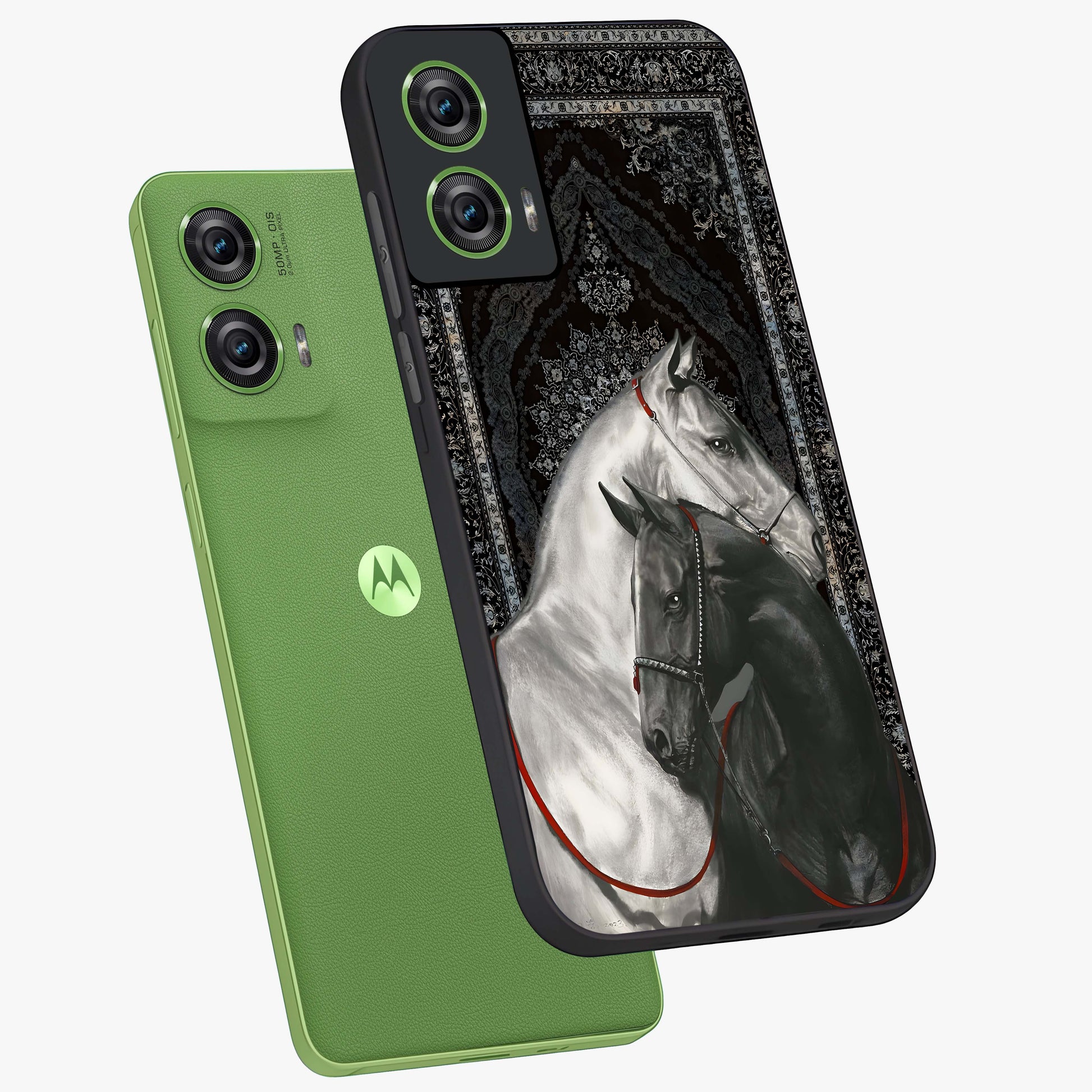 Majestic Ride Legacy Glass Case displayed in angled mockup highlighting sleek vehicle design with bold racing aesthetic.