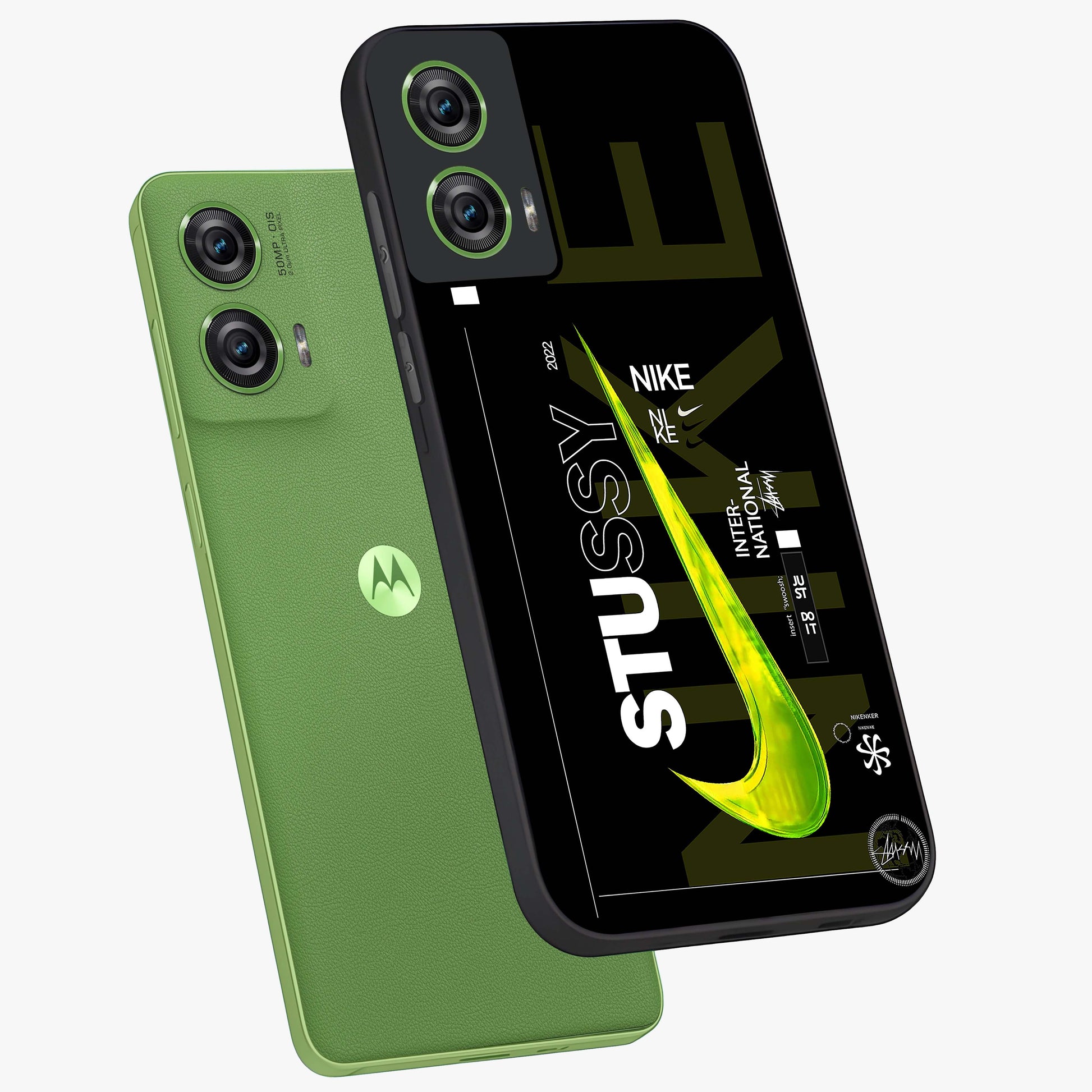 Neon Street Edition Glass Case displayed in angled mockup highlighting vibrant urban design with bold street aesthetic.