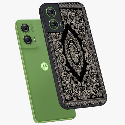 Noir Bloom Elegance Glass Case displayed in angled mockup highlighting refined flower design with stylish noir aesthetic.