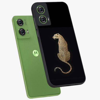 Regal Leopard Glass Case displayed in angled mockup highlighting powerful animal illustration with stylish wild aesthetic.