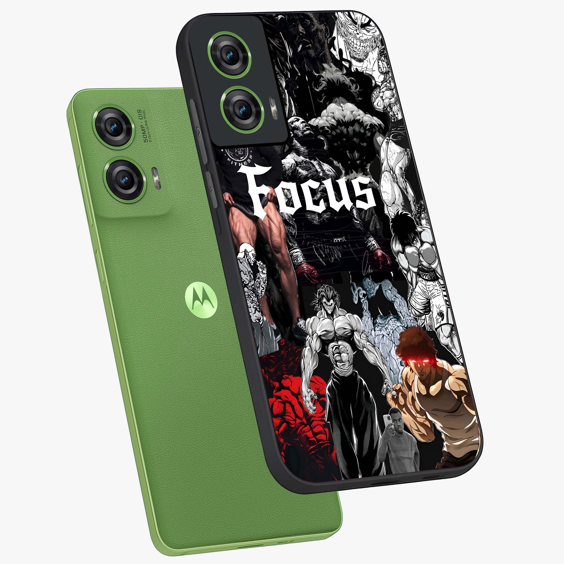 Relentless Power Focus Glass Case displayed in angled mockup highlighting bold statement design with modern aesthetic style.