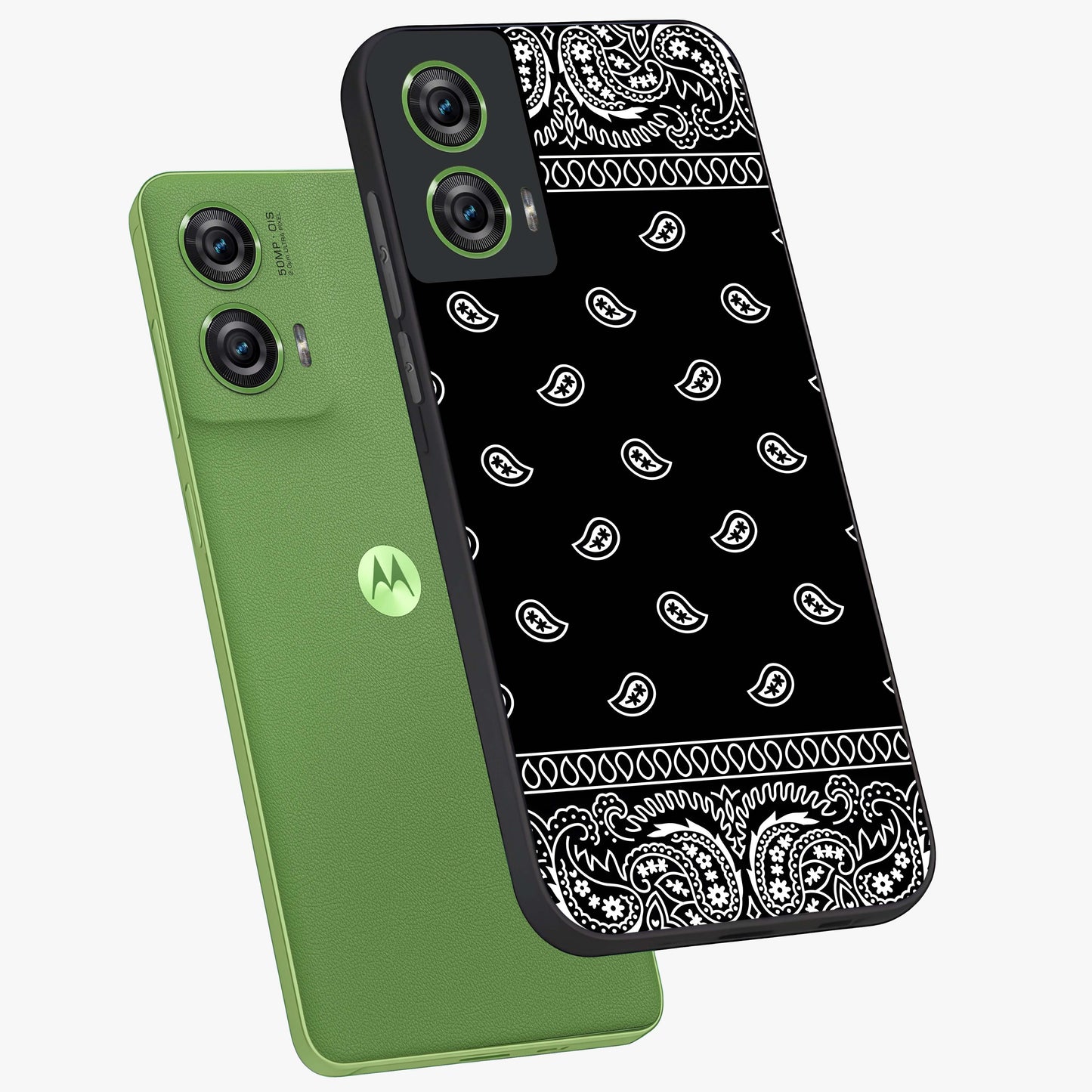 Retro Rebel Threads Glass Case displayed in angled mockup highlighting retro inspired graphic design with rebellious aesthetic.