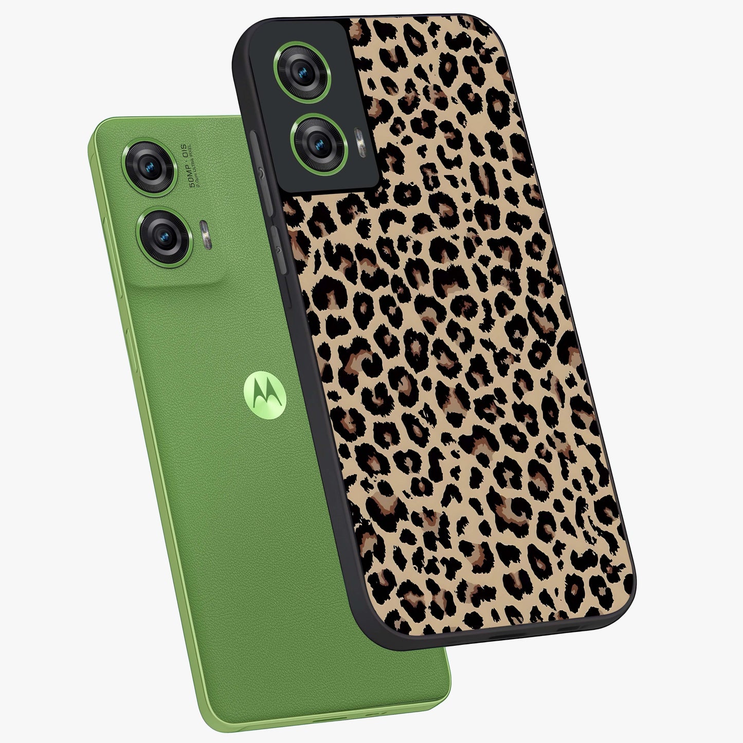 Savage Chic Pattern Glass Case displayed in angled mockup highlighting bold fashion inspired design with chic aesthetic.
