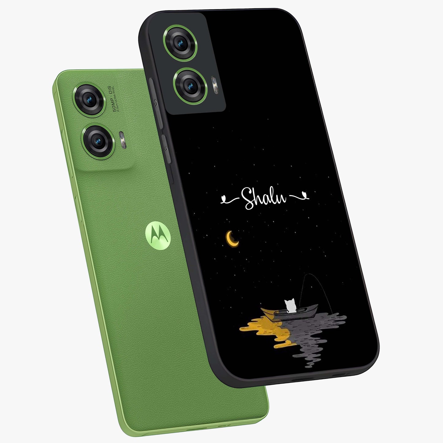 Silent Night Row Glass Case displayed in angled mockup highlighting peaceful evening design with dreamy night aesthetic.