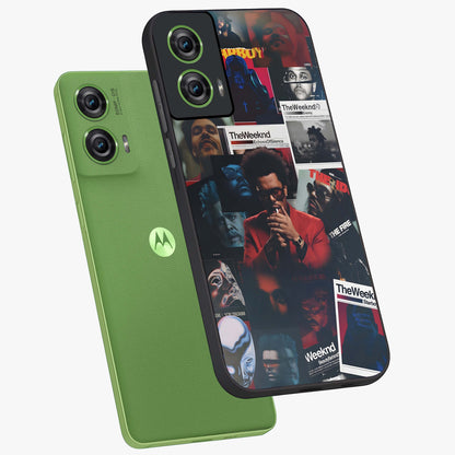 The Weeknd Glass Case displayed in angled mockup highlighting stylish pop culture inspired design with modern aesthetic.