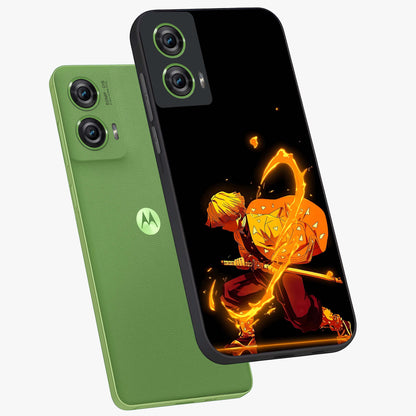 Thunder Flame Execution Glass Case displayed in angled mockup highlighting dramatic fire themed design with intense fantasy aesthetic.