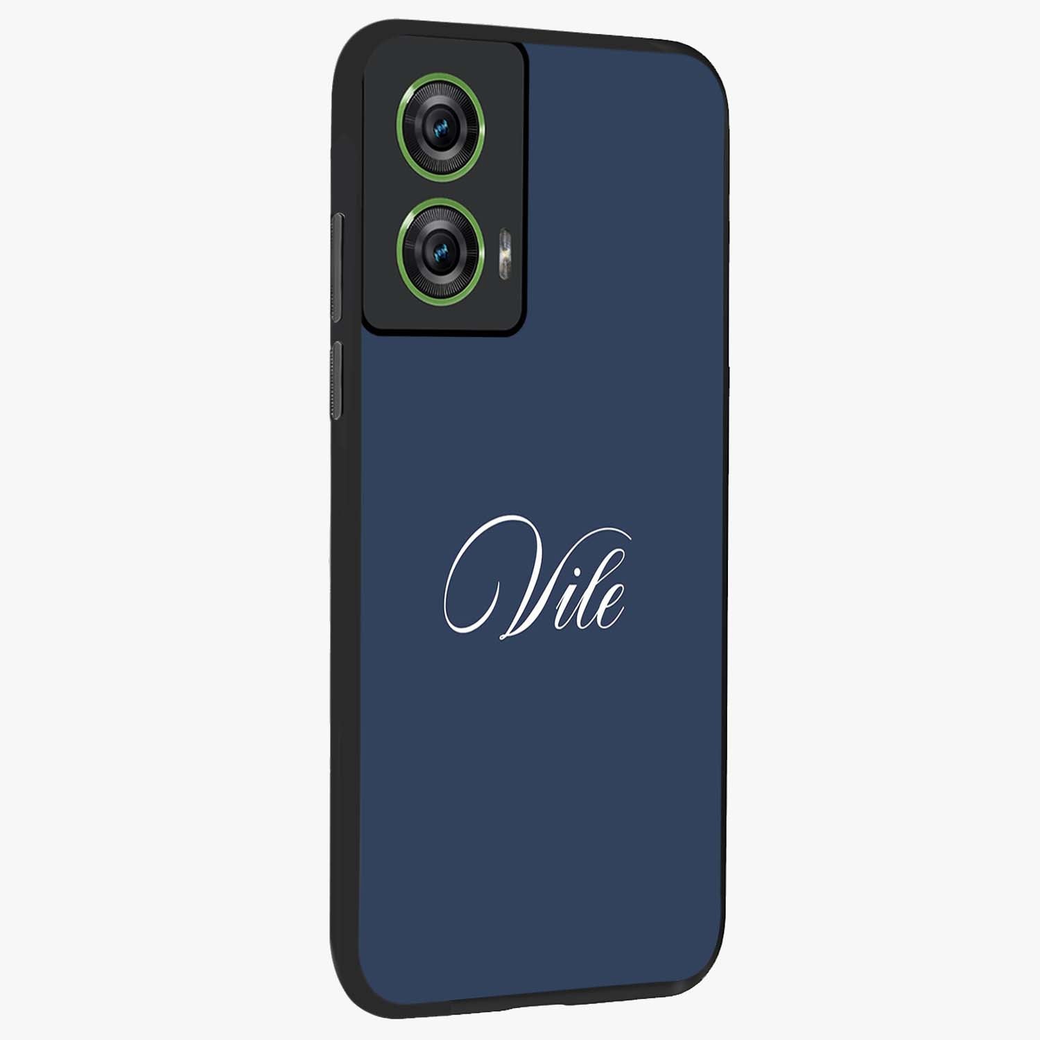 Blue Vintage Floral Pattern Glass Case displayed in angled mockup highlighting classic blue floral pattern and retro aesthetic design.