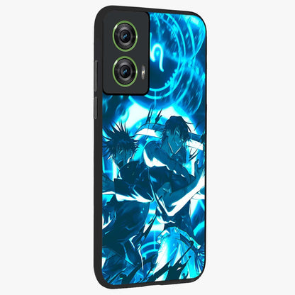 Cursed Energy Clash Glass Case upright view showcasing dramatic clash artwork with bold supernatural theme.