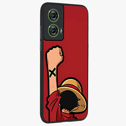 Luffy X Spirit Glass Case upright view showcasing striking anime artwork with adventurous character theme.