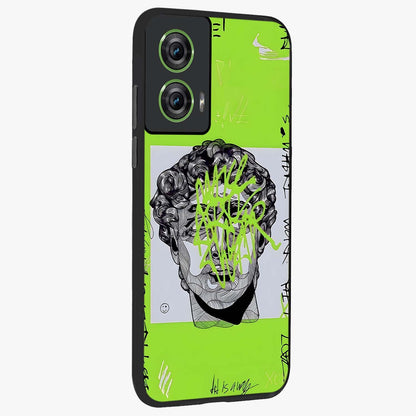 Neo Graffiti Rebellion Glass Case upright view showcasing colorful graffiti artwork with bold modern street style.