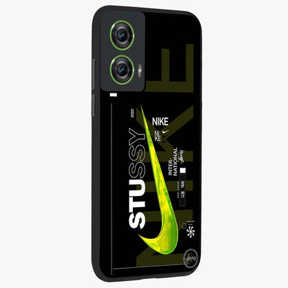 Neon Street Edition Glass Case upright view showcasing colorful neon artwork with modern street culture theme.