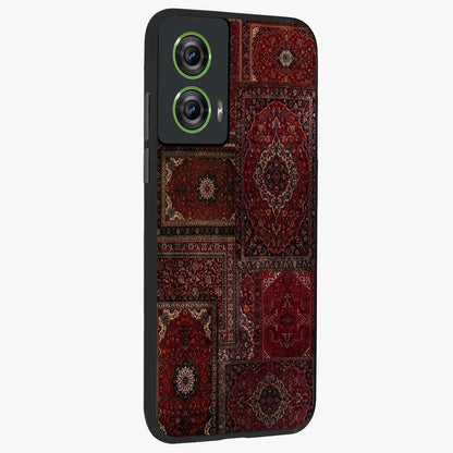 Persian Velvet Tale Glass Case upright view showcasing elegant Persian artwork with classic heritage theme.