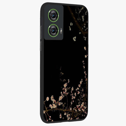 Petal Moon Light With Custom Name Glass Case upright view showcasing elegant floral moon artwork with personalized aesthetic.