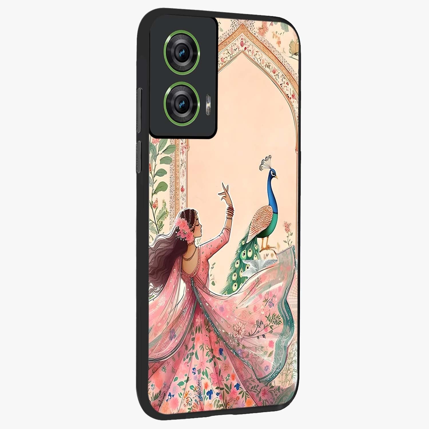 Royal Grace Muse Glass Case upright view showcasing stylish artistic artwork with sophisticated royal theme.