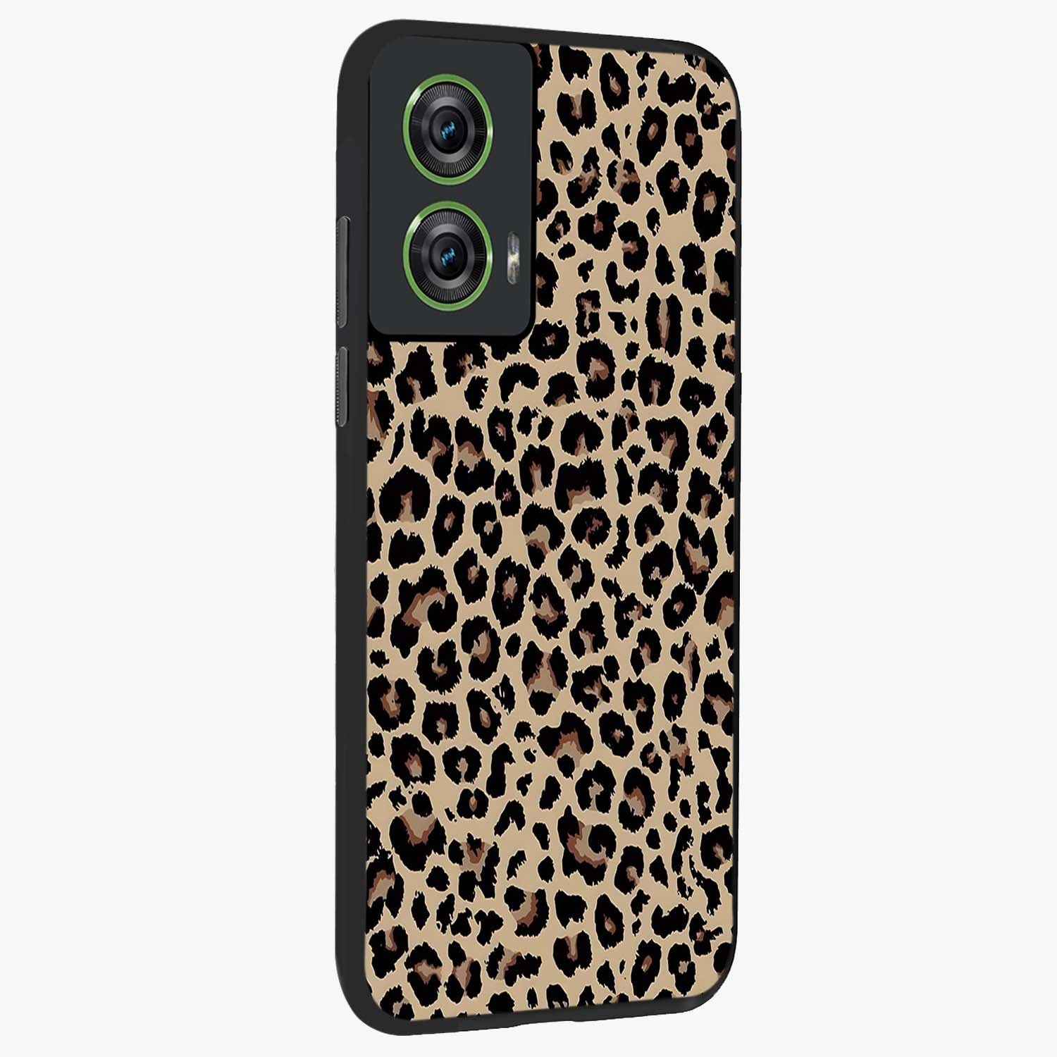 Savage Chic Pattern Glass Case upright view showcasing trendy decorative artwork with edgy fashion theme.
