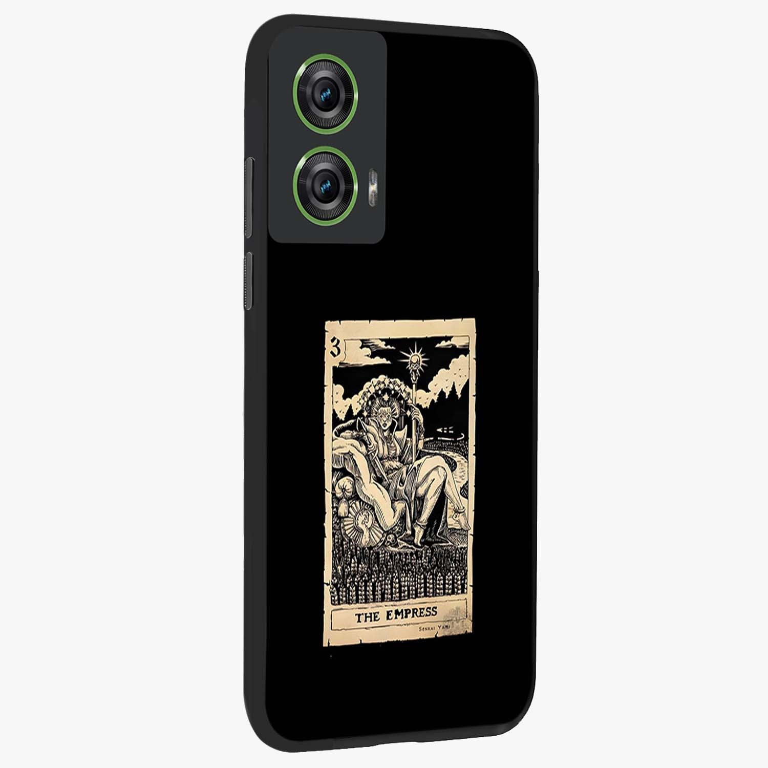 The Empress Glass Case upright view showcasing powerful empress themed artwork with luxurious artistic theme.