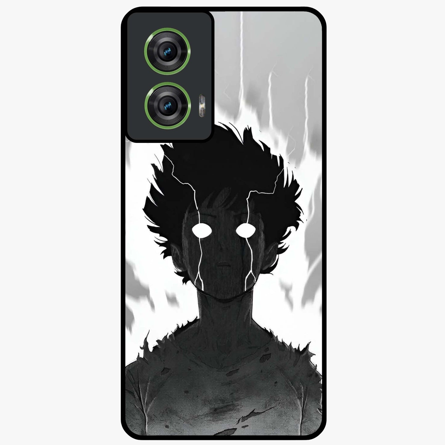 Awakened Inner Rage Glass Case showing flat back view with intense artistic artwork and glossy glass finish.